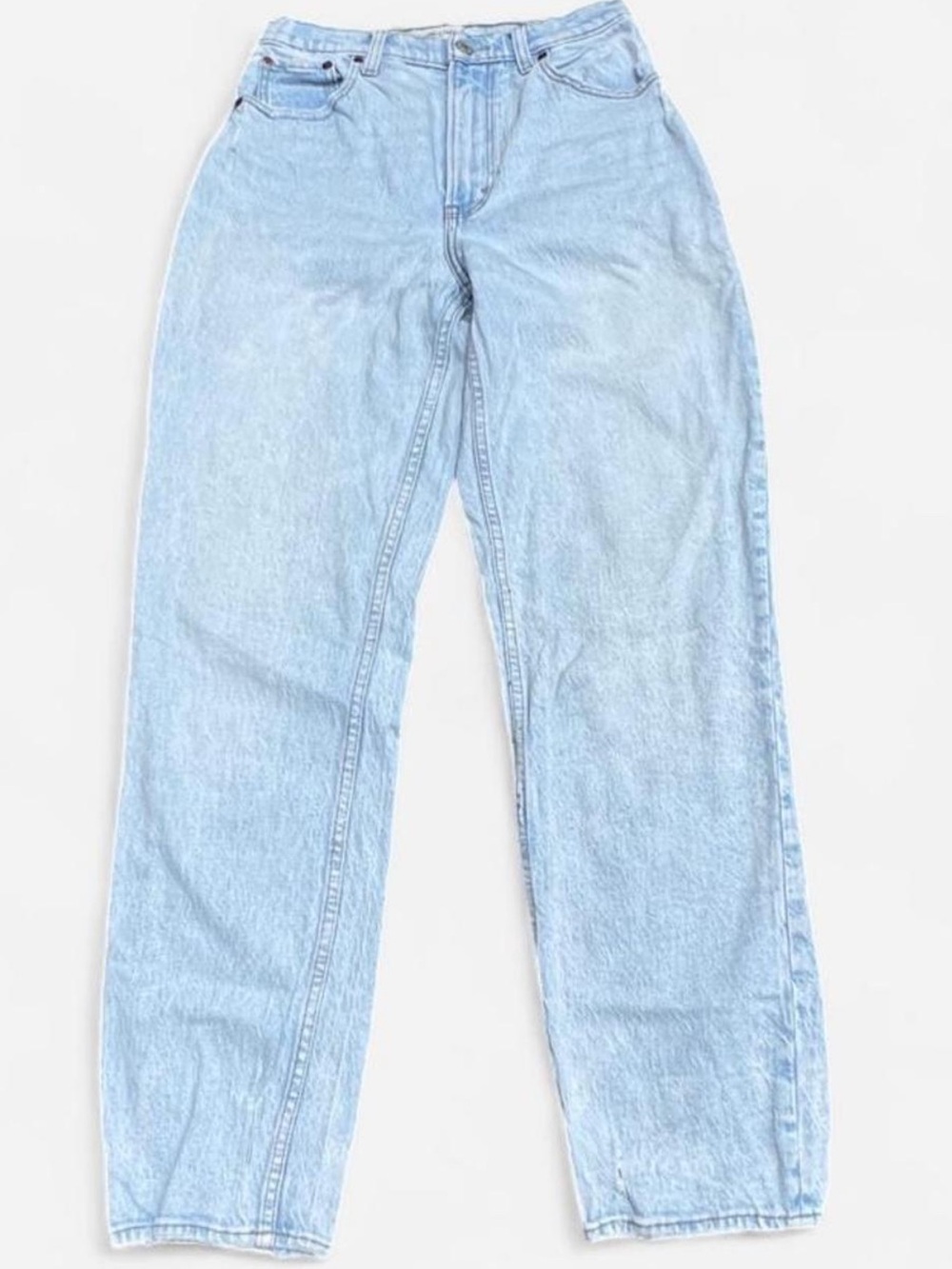 Abercrombie & Fitch Light Wash Curve Love High-Rise Boyfriend Jeans